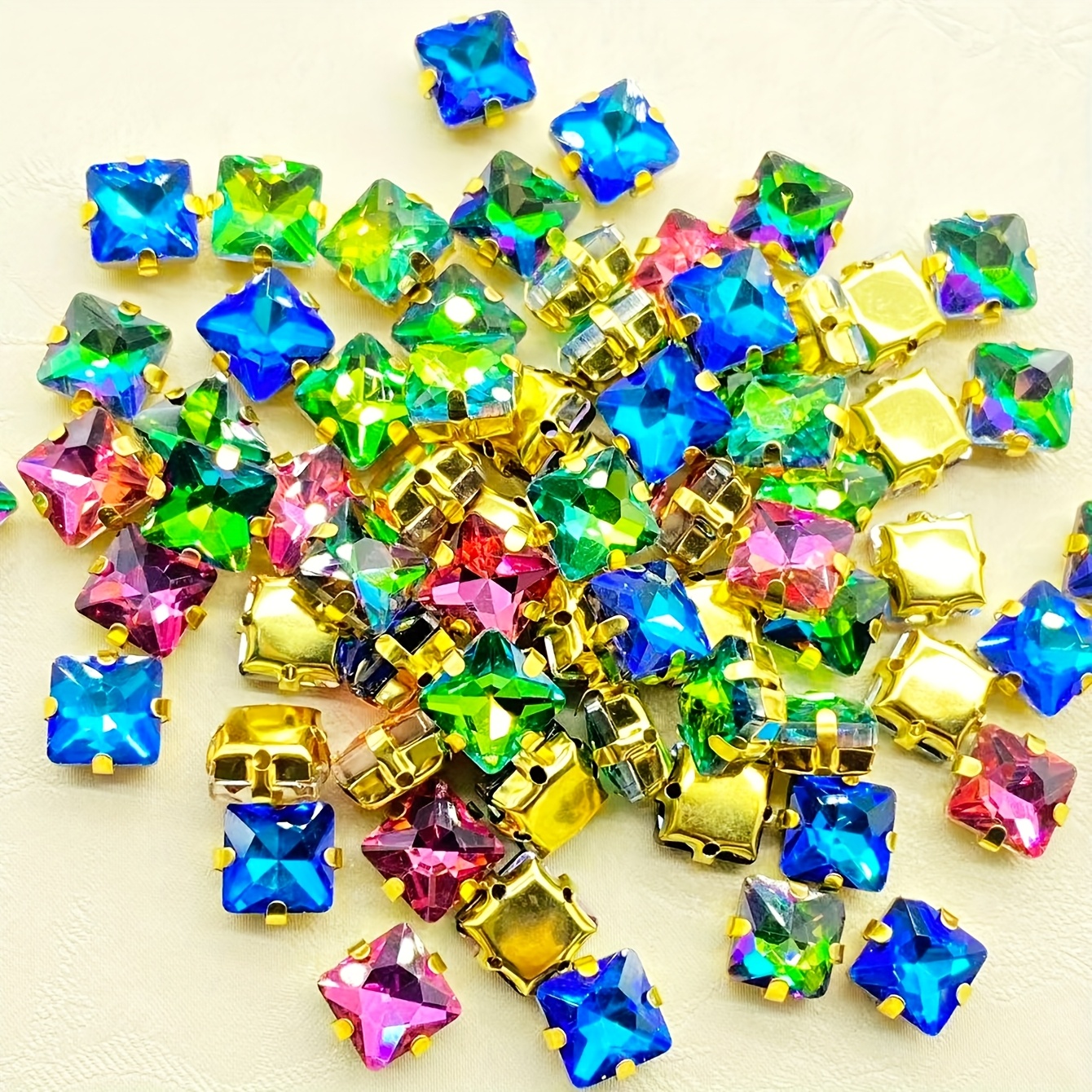 Square Rhinestones Hand Sewing Beads